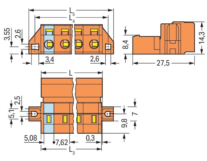 1-Leiter-Stiftleiste 731-637/019-000