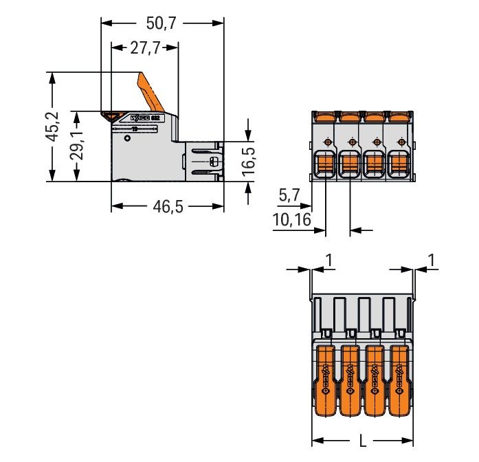 1-Leiter-Stiftleiste 832-1203/000-9034