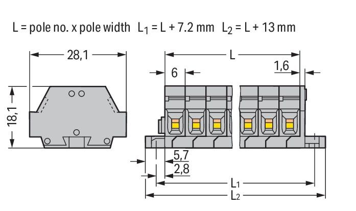 2-Leiter-Klemmenleiste 261-424