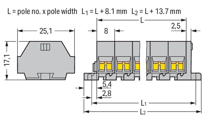 4-Leiter-Klemmenleiste 260-207