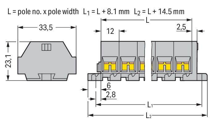 4-Leiter-Klemmenleiste 262-212