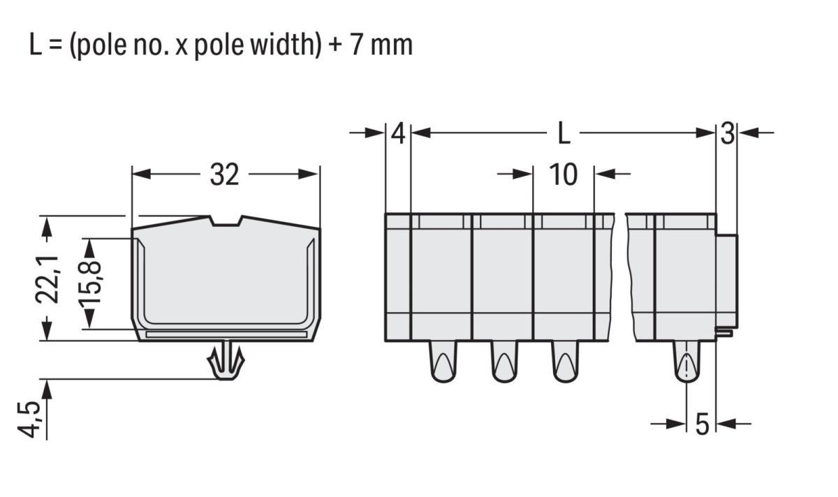 4-Leiter-Klemmenleiste 264-291