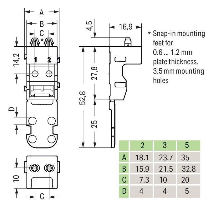 Befestigungsadapter 221-525/000-004