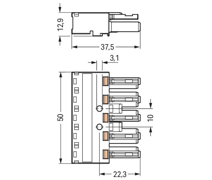 Buchse 5-polig 770-285/080-000