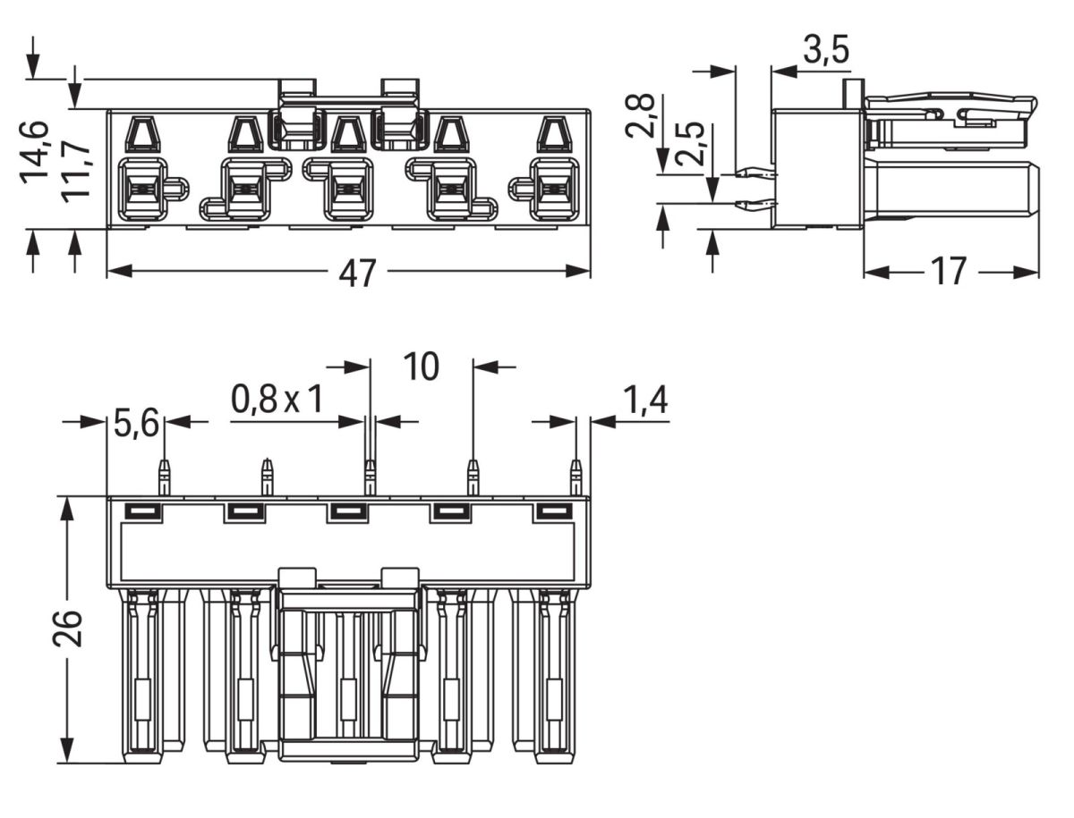 Buchse für Leiterplatten 770-805