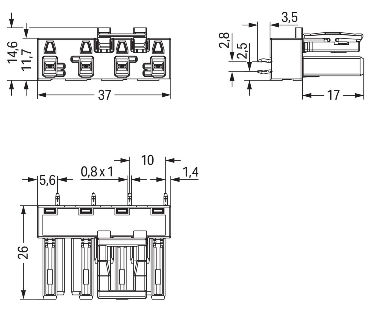 Buchse für Leiterplatten 770-844/060-000