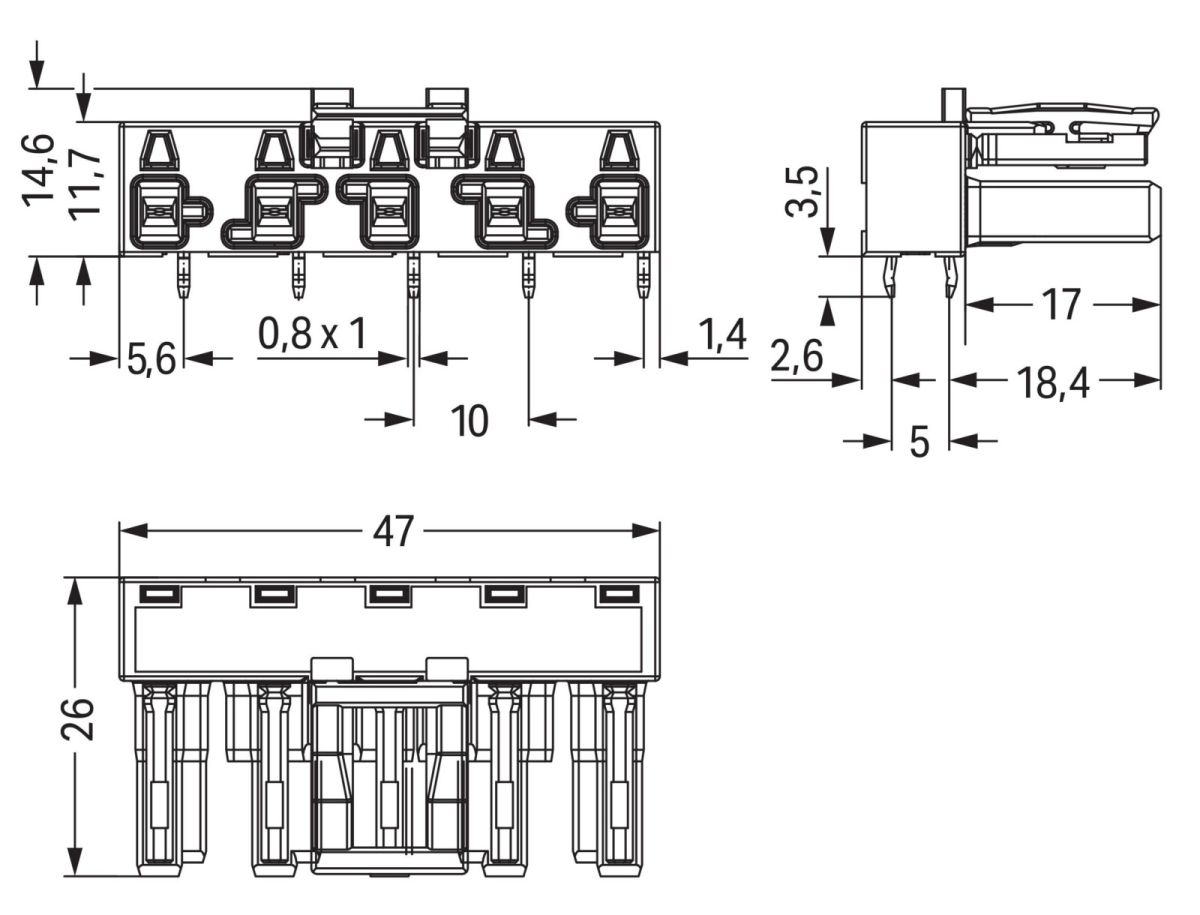 Buchse für Leiterplatten 770-885/011-000/082-