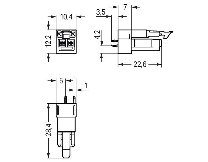 Buchse für Leiterplatten 890-3102