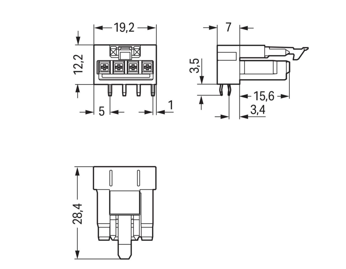 Buchse für Leiterplatten 890-824/011-000