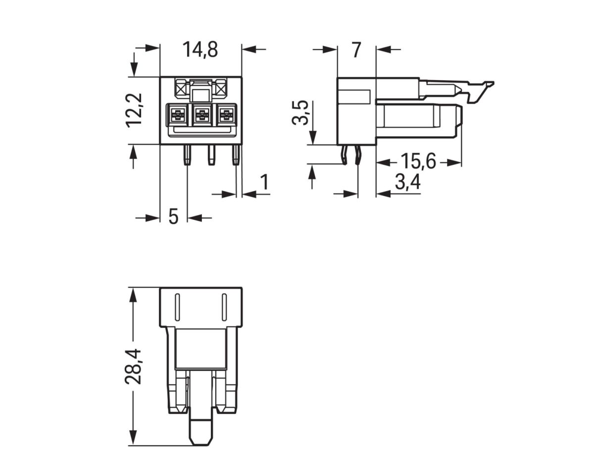 Buchse für Leiterplatten 890-883/011-000
