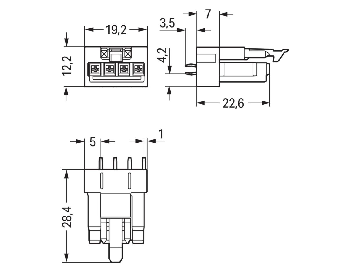 Buchse für Leiterplatten 890-884
