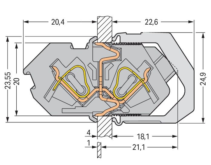 Durchführungsklemme 826-170