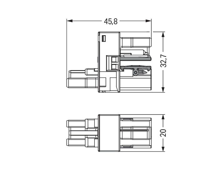 h-Verteiler 2-polig 770-1609