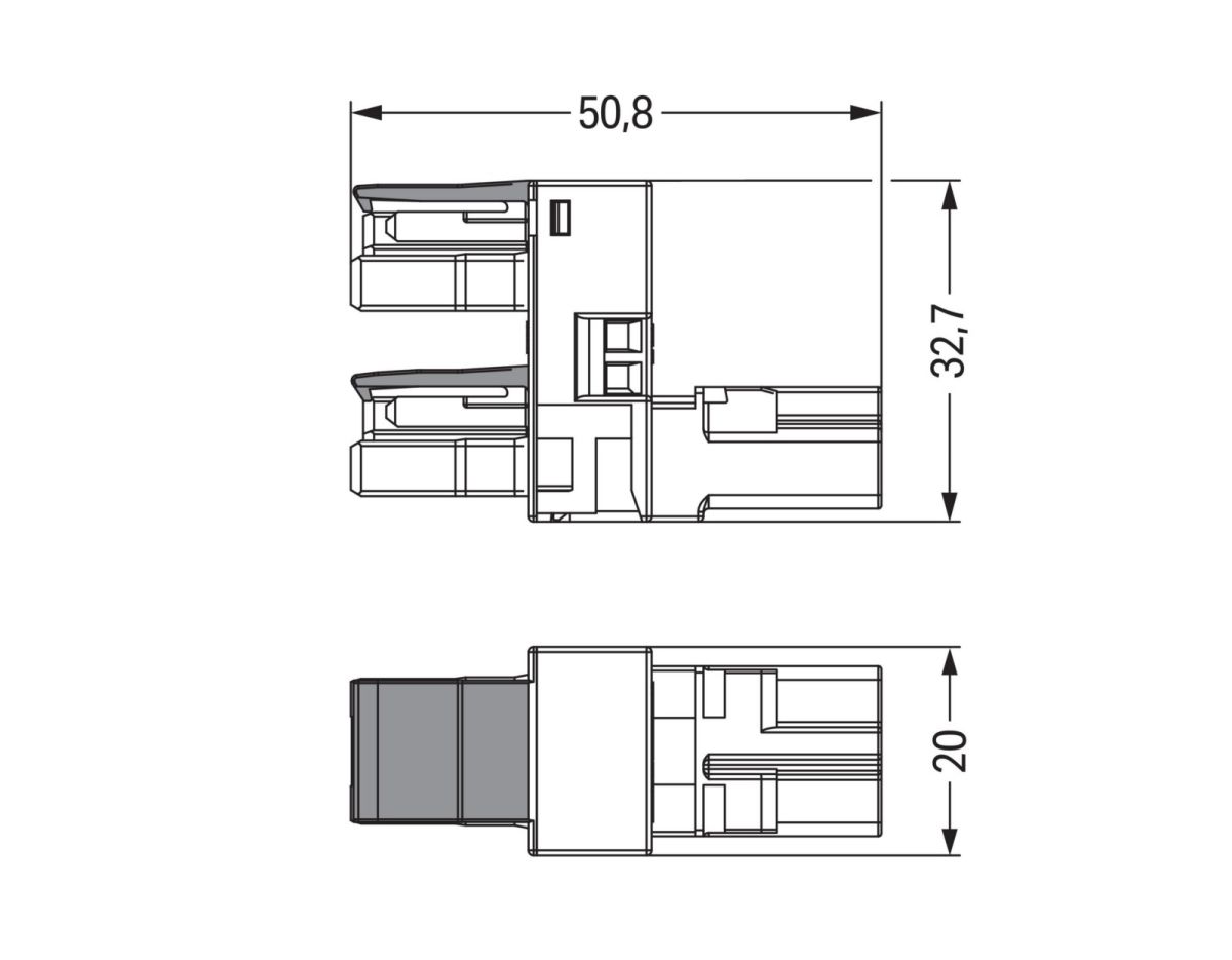 h-Verteiler 2-polig 770-1634