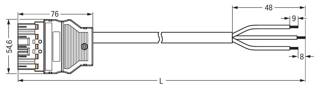 konfekt. Anschlussleitung 771-5001/153-000