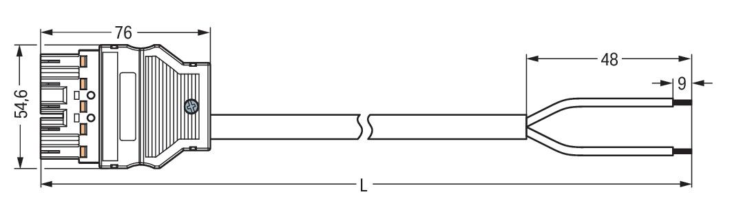 konfekt. Anschlussleitung 771-5001/219-000