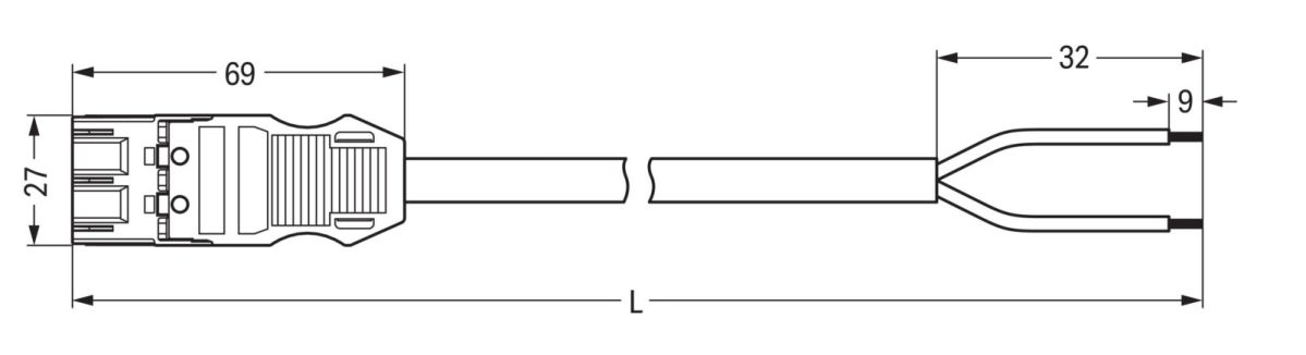 konfekt. Anschlussleitung 771-5001/230-000