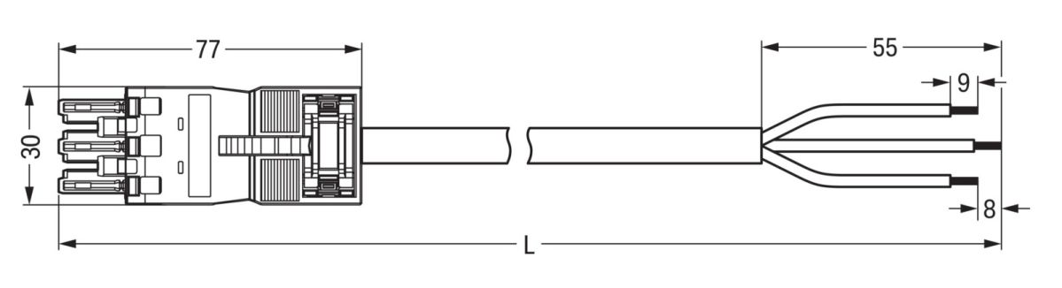 konfekt. Anschlussleitung 771-6993/116-701
