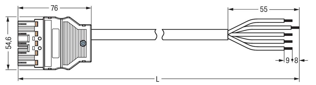 konfekt. Anschlussleitung 771-8985/216-503