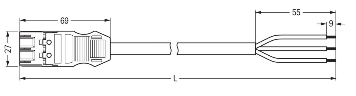 konfekt. Anschlussleitung 771-9293/215-207