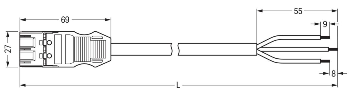 konfekt. Anschlussleitung 771-9393/266-201