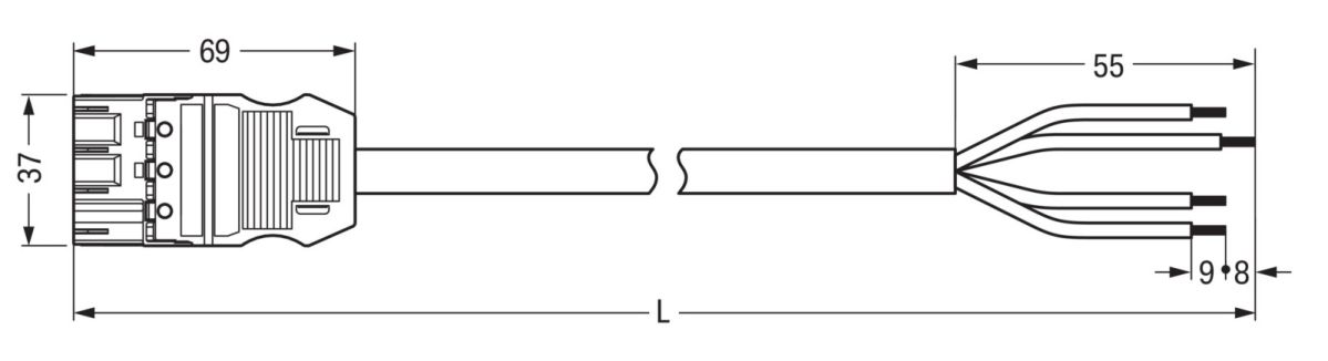 konfekt. Anschlussleitung 771-9394/266-101