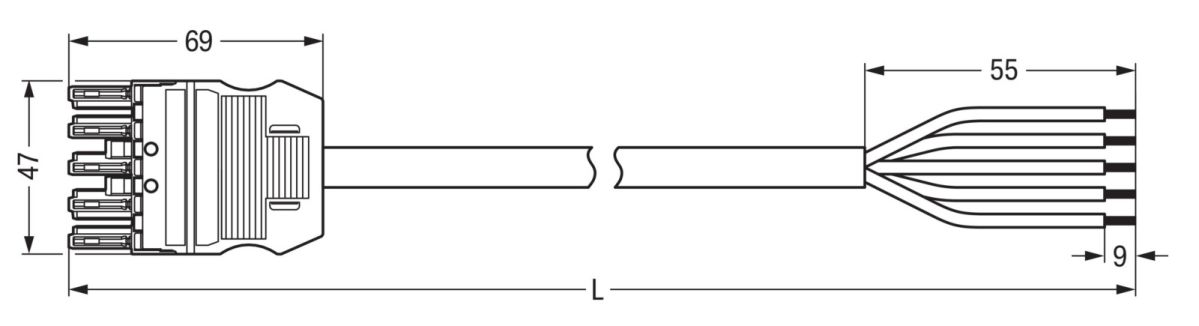 konfekt. Anschlussleitung 771-9935/106-307/080