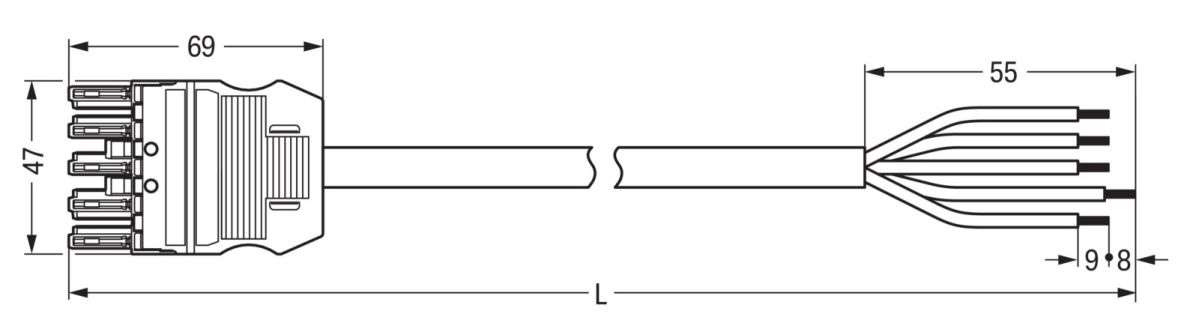 konfekt. Anschlussleitung 771-9985/116-702