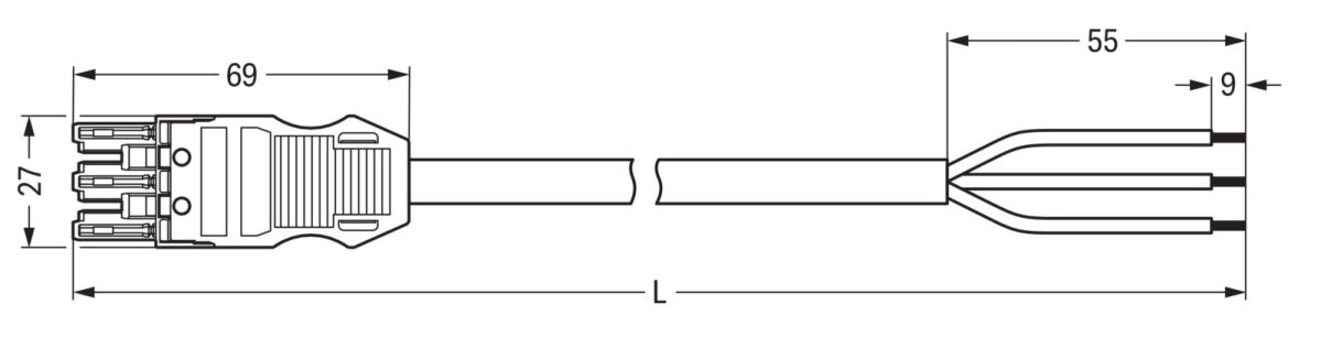 konfekt. Anschlussleitung 771-9993/105-303