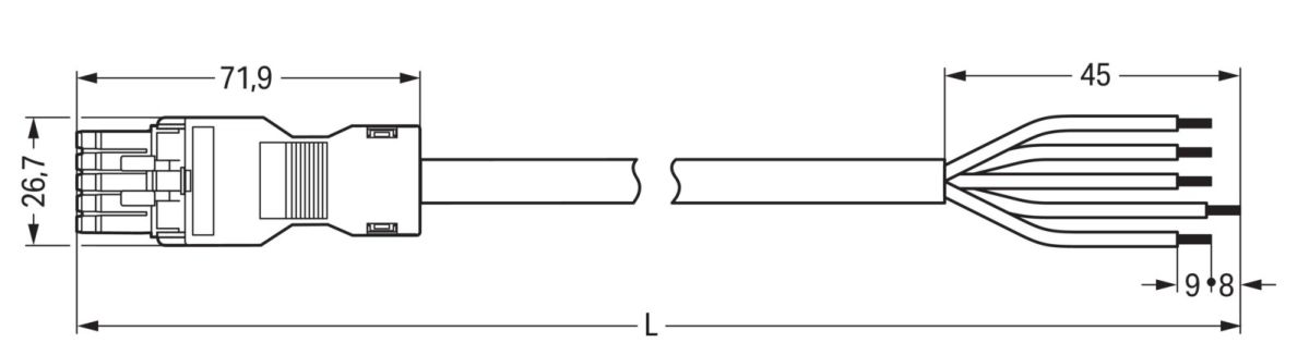 konfekt. Anschlussleitung 891-8985/116-102