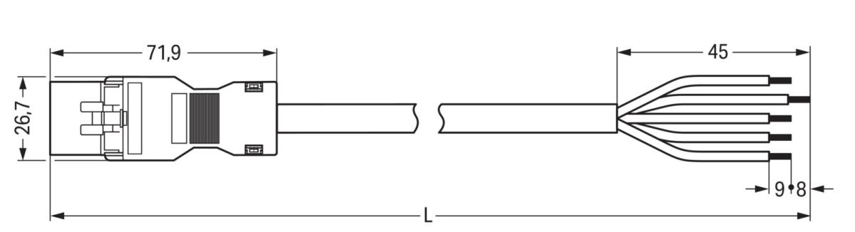 konfekt. Anschlussleitung 891-8985/216-302