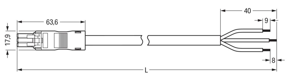 konfekt. Anschlussleitung 891-8993/105-801
