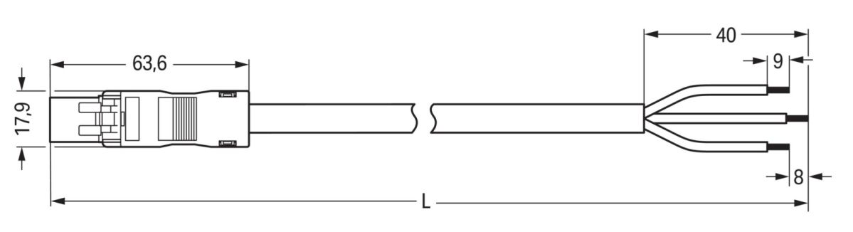 konfekt. Anschlussleitung 891-8993/206-102
