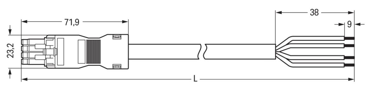 konfekt. Anschlussleitung 891-8994/105-303