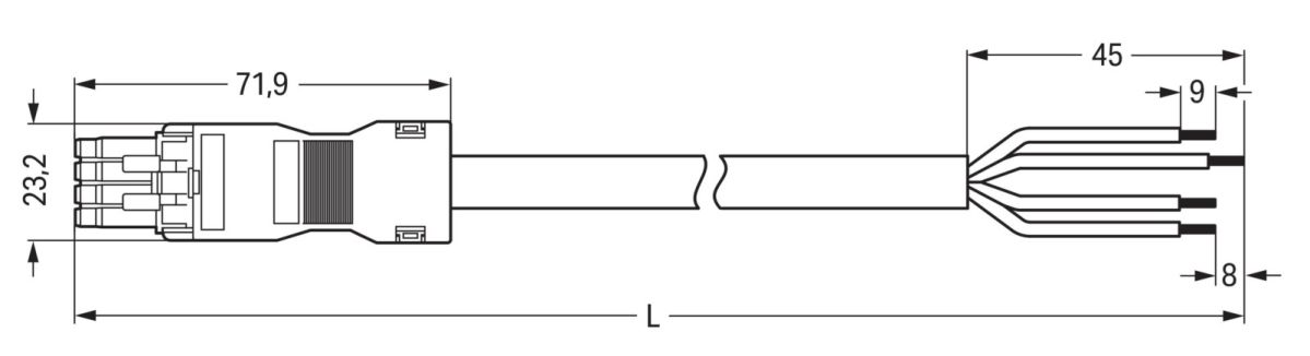 konfekt. Anschlussleitung 891-8994/106-602