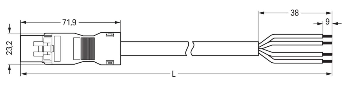 konfekt. Anschlussleitung 891-8994/206-107