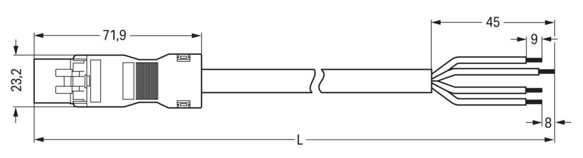 konfekt. Anschlussleitung 891-8994/216-402