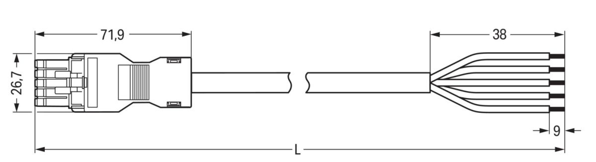 konfekt. Anschlussleitung 891-8995/106-703