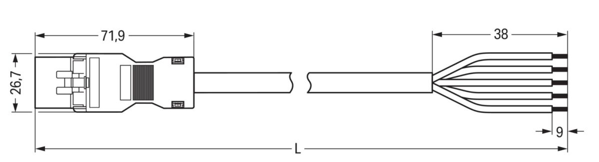 konfekt. Anschlussleitung 891-8995/205-603