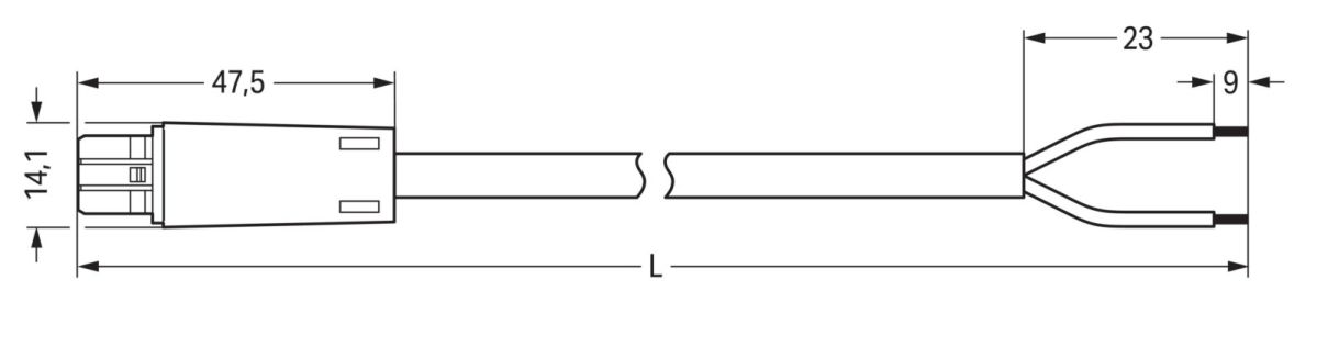 konfekt. Anschlussleitung 894-8392/173-106