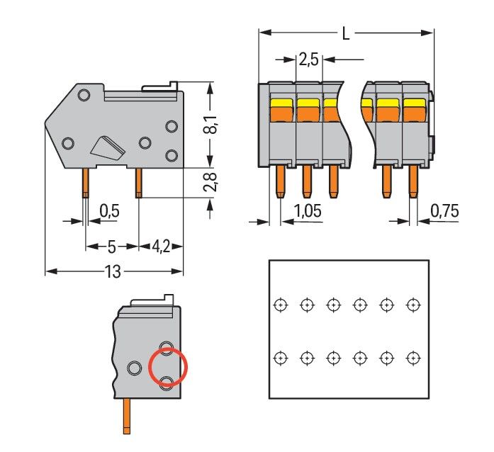 Leiterplattenklemme 218-102/000-006