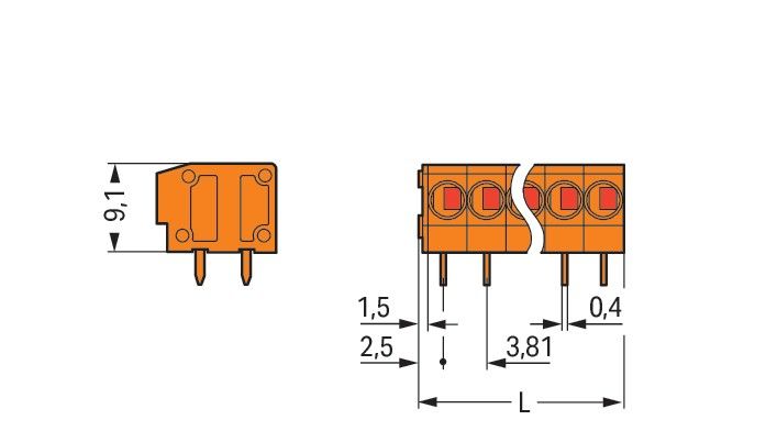 Leiterplattenklemme 235-109/330-000