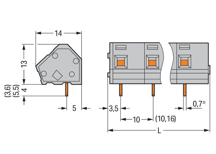 Leiterplattenklemme 236-304