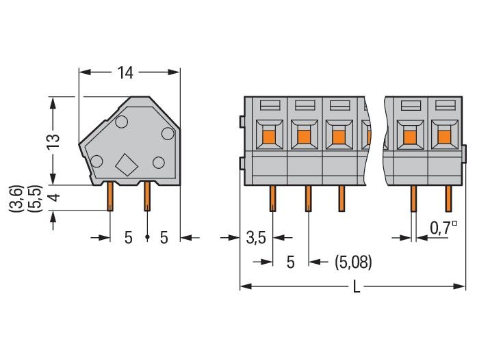 Leiterplattenklemme 236-403/000-009/999-