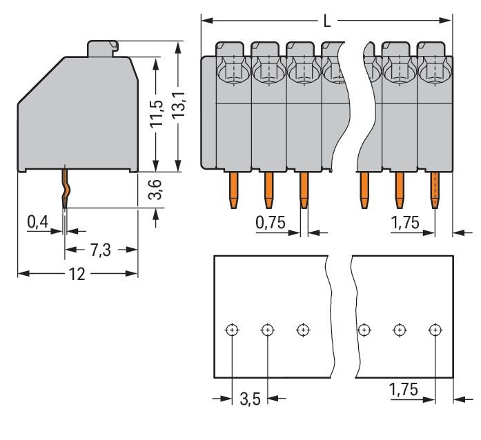 Leiterplattenklemme 250-102/000-006