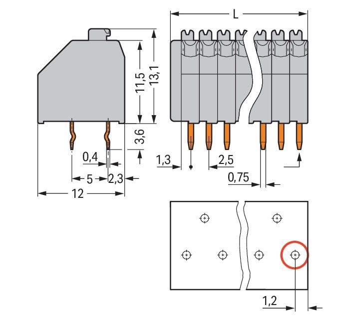 Leiterplattenklemme 250-409/000-006