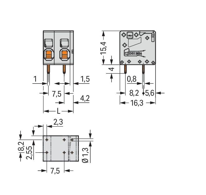 Leiterplattenklemme 2624-1308