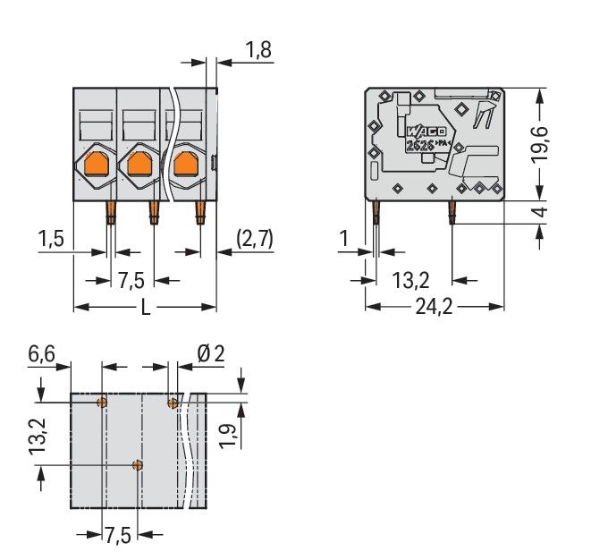 Leiterplattenklemme 2626-1103/020-000