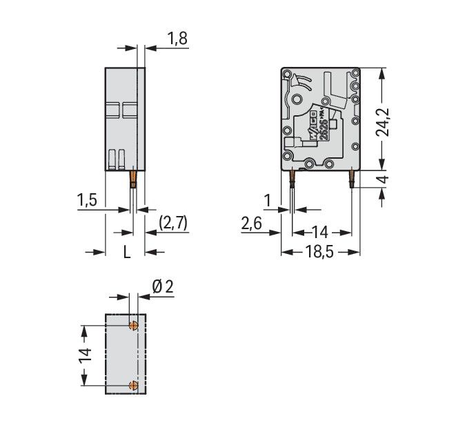Leiterplattenklemme 2626-3101/000-023
