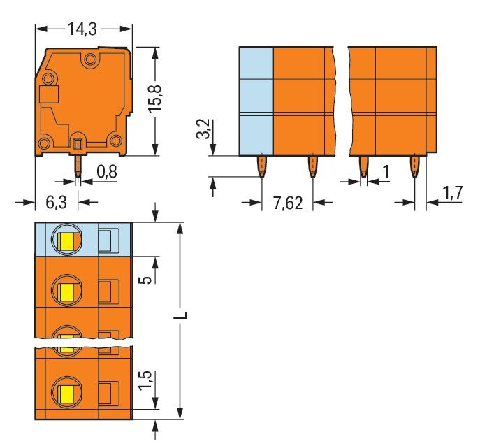 Leiterplattenklemme 739-239